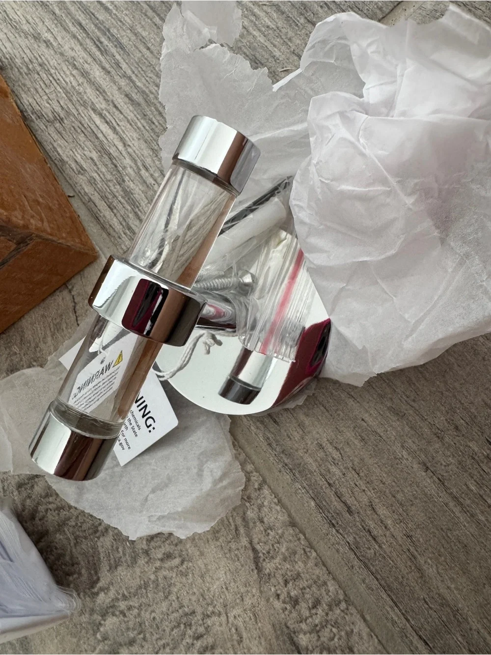 NEW Anthropologie Mikayla Lucite Bath Hook, Chrome